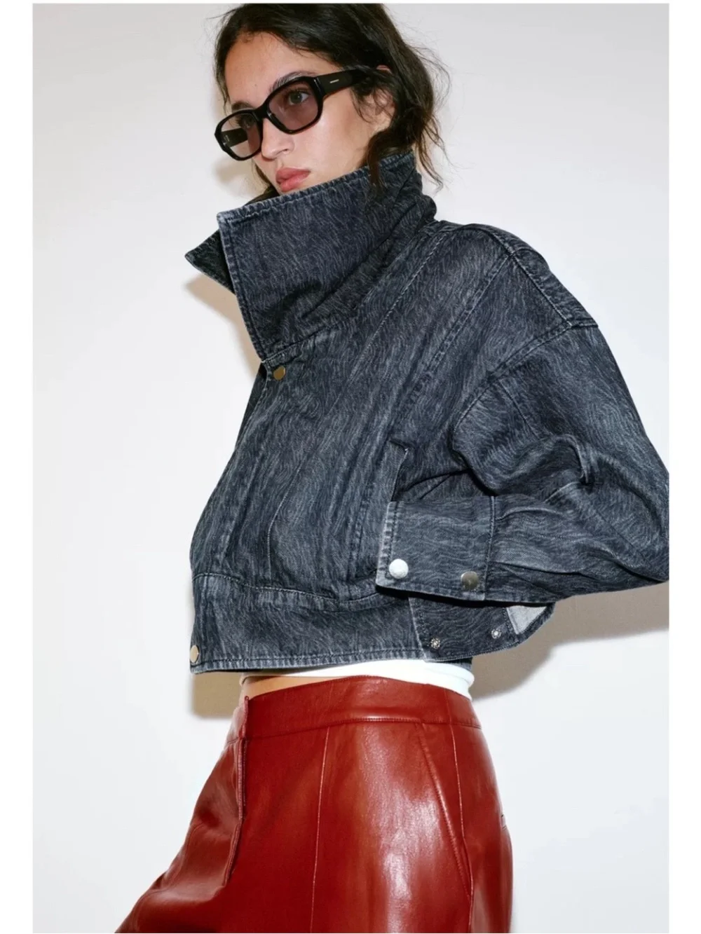 NWT Zara Z1975 Cropped Denim Jacket - Picture 15 of 15